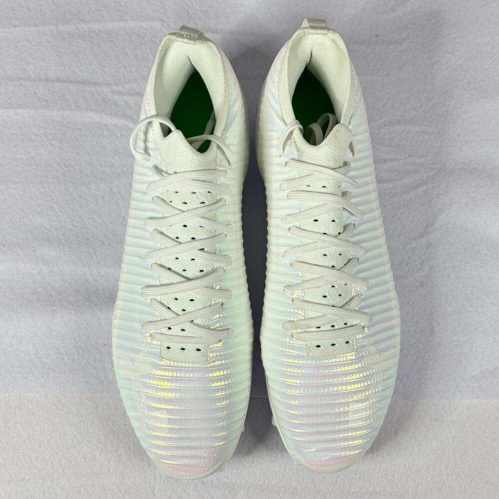 Under Armour Blur Pro Mens Low Football Cleats Iridescent Pearl White, Men's 13
